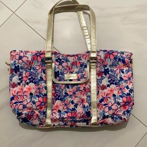 Lilly Pulitzer Pink and Blue Floral Tote Bag